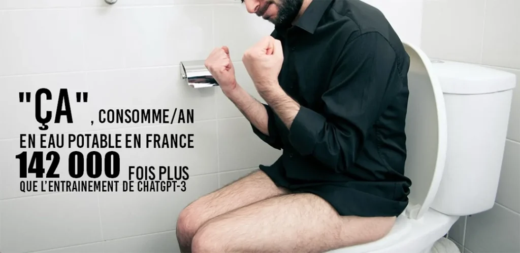 consommation Eau intelligence artificielle vs toilettes